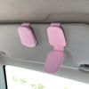 Picture of KIWEN Sunglasses Holders for Car Visor, Magnetic Leather Glasses Eyeglass Clip for Car, Ticket Card Clip Sunglasses Mount, Car Visor Accessories Gadgets (1, Pink)