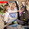 Picture of Helteko Backseat Car Organizer, Kick Mats Back Seat Protector with Touch Screen Tablet Holder, Back Seat Organizer for Kids, Travel Accessories, Kick Mat with 9 Storage Pockets 2 Pack, Venetian Red