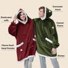 Picture of Bedsure Blanket Hoodie, Wearable Blanket for Adult & Kids as Gifts for Women Men, Birthday Gifts for Women Mom Sherpa Hoodie, Olive Green, Standard