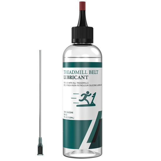 Picture of Treadmill Belt Lubricant, 100% Silicone Treadmill Lube High-Temperature Resistant Stable Lubricant, with Application Tubes and Precision Screw Caps 500cs, 4.2 Ounce