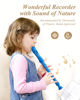 Picture of Eastar Soprano Recorder Instrument for Kids Beginners, German Fingering C Key Recorder Instrument 3 Piece with Cleaning Kit, Thumb Rest, Cotton Bag, Fingering Chart, ERS-21GB, Blue, School-Approved