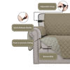 Picture of Easy-Going Reversible Chair Cover Washable Sofa Cover for Dogs Water Resistant Couch Slipcover Furniture Protector Cover with Adjustable Straps for Pets (Chair 30 in, Beige/Beige)