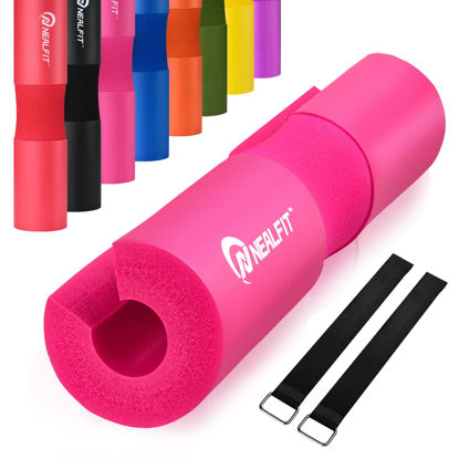 Picture of NEALFIT Barbell Pad -Squat Bar Pad-Great for Weightlifting,Lunges and Hip Thrusts-Foam Sponge Pad-Fit Standard and Olympic Bars Perfectly