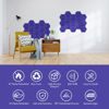 Picture of 18 Pack Hexagon Acoustic Panels, 12" X 10" X 0.4" High Density Sound Absorbing Panels Soundproof Wall Panels For Home Sound proof Insulation Beveled Edge Studio Treatment Tiles（Dark Blue）