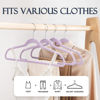 Picture of HOUSE DAY Lt-Purple Velvet Hangers 60 Pack, Non Slip Clothes Felt Hanger Heavy Duty for Coat, Premium Slim Space Saving Suit Hangers for Closet Organizer, 360° Rotating Silver Hook