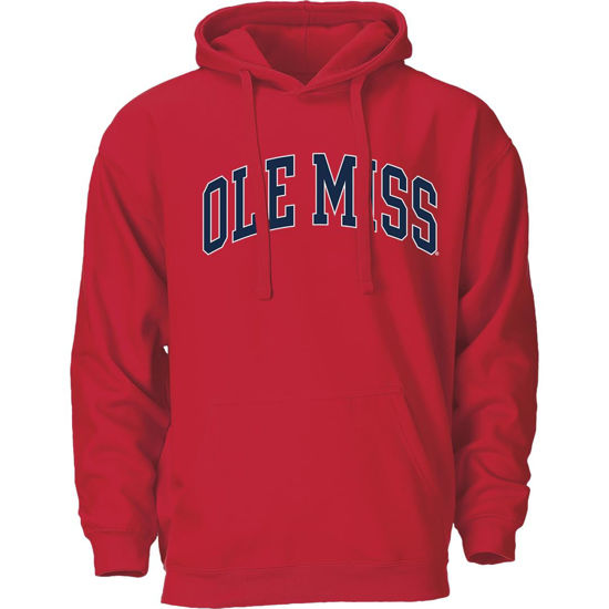 Picture of Barnesmith University of Mississippi Ole Miss Rebels Hooded Sweatshirt, Heritage, Red, Small