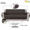 Picture of Easy-Going Reversible Couch Cover for 3 Cushion Couch Sofa Cover for Dogs Water Resistant Furniture Protector Cover with Foam Sticks Elastic Straps for Pet Cat (Sofa, Chocolate/Ivory)
