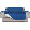Picture of Easy-Going Reversible Loveseat Couch Cover for 2 Cushion Couch Sofa Cover for Dogs Water Resistant Furniture Protector with Foam Sticks Elastic Straps for Pet (Loveseat, Blue/Ivory)