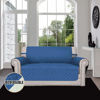 Picture of Easy-Going Reversible Loveseat Couch Cover for 2 Cushion Couch Sofa Cover for Dogs Water Resistant Furniture Protector with Foam Sticks Elastic Straps for Pet (Loveseat, Blue/Ivory)