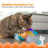 Picture of Catstages Whack N’ Wobble Ball Interactive Cat Toy Catnip Coated Wobble Ball with Feathers and Bells, Turquoise