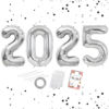 Picture of Smlpuame 40 Inch 2025 Balloons Silver, Huge Foil Number Balloons for Happy New Years Festival Celebration Prom Party Supplies Class of 2025 Graduation Decorations