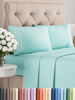 Picture of Twin XL 4 Piece Sheet Set - Breathable & Cooling Sheets - Hotel Luxury Bed Sheets - 1 Flat Sheet, 1 Fitted Sheet & 2 Pillowcases - Deep Pocket - Easy Fit, Soft & Wrinkle Free - Twin XL Spa Blue Sheets