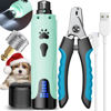 Picture of YABIFE Dog Nail Grinder, Dog Nail Trimmers and Clippers Kit, Super Quiet, Rechargeable, for Small Large Dogs & Cats Toenail & Claw Grooming,3 Speeds, 1 Extra Grinding Wheel