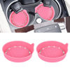 Picture of Amooca Car Cup Coaster Universal Non-Slip Cup Holders Bling Crystal Rhinestone Car Interior Accessories 2 Pack Sakura Pink
