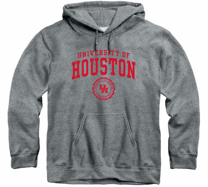 Picture of Barnesmith University of Houston Cougars Hooded Sweatshirt, Heritage, Charcoal Grey, Large