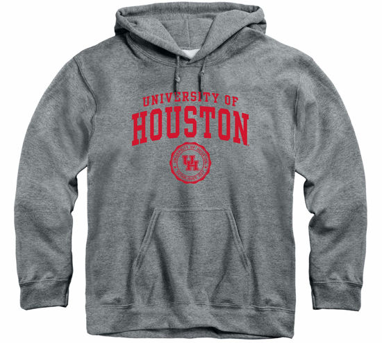Picture of Barnesmith University of Houston Cougars Hooded Sweatshirt, Heritage, Charcoal Grey, Large