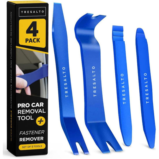 Picture of Auto Trim Removal Tool Set - 4pcs (No Scratch Plastic Pry Tool Kit) - Auto Trim Tool Car Tools, Easy Door Panel Removal Tool, Fastener Removal, Clip, Molding, Dashboards, Interior Trim Tools