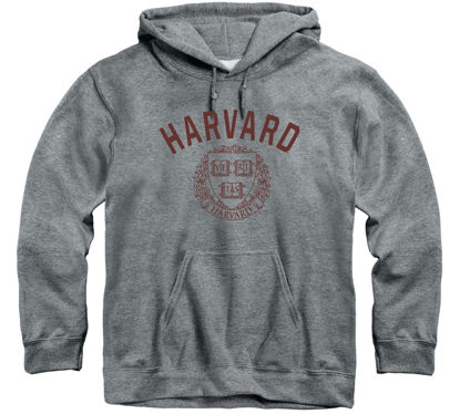 Picture of Barnesmith Harvard University Crimson Hooded Sweatshirt, Heritage, Charcoal Grey, X-Large