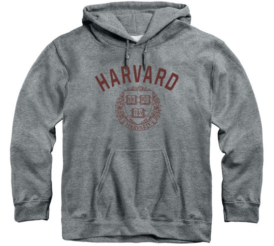 Picture of Barnesmith Harvard University Crimson Hooded Sweatshirt, Heritage, Charcoal Grey, X-Large