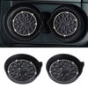 Picture of Amooca Car Cup Coaster Universal Non-Slip Cup Holders Bling Crystal Rhinestone Car Interior Accessories 2 Pack Black Flower