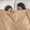 Picture of NEWCOSPLAY Super Soft Twin Blanket Brown Premium Silky Flannel Fleece Leaves Pattern Lightweight Bed Blanket All Season Use (Brown, Twin(60"x80"))