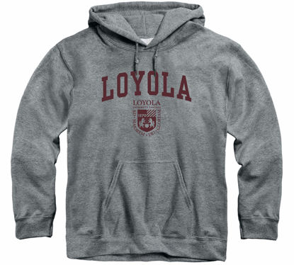 Picture of Barnesmith Loyola University (Chicago) Ramblers Hooded Sweatshirt, Heritage, Charcoal Grey, XX-Large