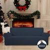 Picture of Easy-Going Stretch Sofa Slipcover 1-Piece Sofa Cover Furniture Protector Couch Soft with Elastic Bottom for Kids, Polyester Spandex Jacquard Fabric Small Checks (Sofa, Dark Blue)