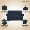 Picture of Easy-Going Stretch Sofa Slipcover 1-Piece Sofa Cover Furniture Protector Couch Soft with Elastic Bottom for Kids, Polyester Spandex Jacquard Fabric Small Checks (Sofa, Dark Blue)