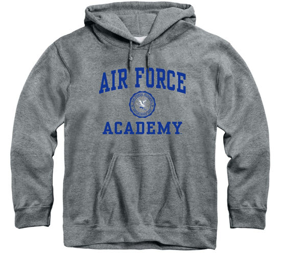 Picture of Barnesmith United States Air Force Academy USAF Falcons Hooded Sweatshirt, Heritage, Charcoal Grey, Small