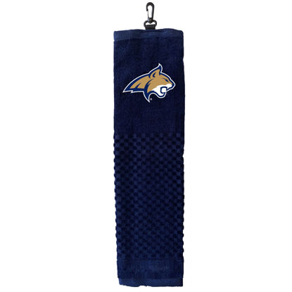 Picture of Team Golf NCAA Montana State Bobcats Embroidered Golf Towel Embroidered Golf Towel, Checkered Scrubber Design, Embroidered Logo