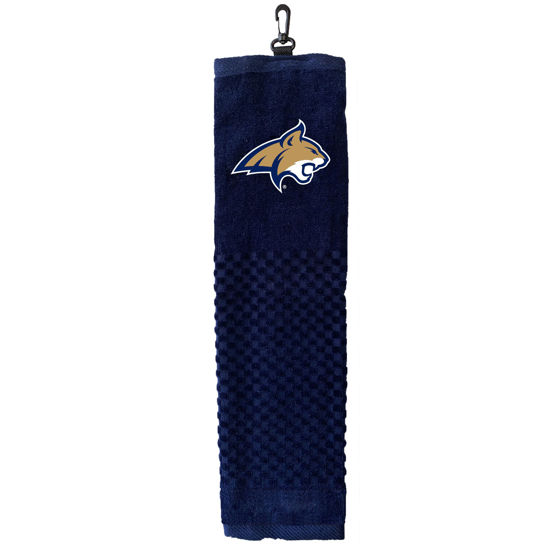 Picture of Team Golf NCAA Montana State Bobcats Embroidered Golf Towel Embroidered Golf Towel, Checkered Scrubber Design, Embroidered Logo