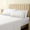 Picture of LuxClub 6PC King Microfiber Sheet Set, Striped White, Deep Pockets 18" Wrinkle Free, Cooling Bed Sheets, Allergy Free, Hotel Quality