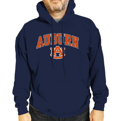 Picture of Campus Colors Adult Arch & Logo Soft Style Gameday Hooded Sweatshirt (Auburn Tigers - Navy, Medium)