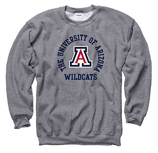 Picture of Campus Colors Adult Team Spirit Crewneck (Arizona Wildcats - Graphite, X-Large)