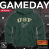 Picture of Campus Colors Adult Arch & Logo Soft Style Gameday Hooded Sweatshirt (USF Bulls - Green, XX-Large)