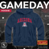 Picture of Campus Colors Adult Arch & Logo Soft Style Gameday Hooded Sweatshirt (Arizona Wildcats - Navy, Large)