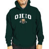 Picture of Campus Colors Adult Arch & Logo Soft Style Gameday Hooded Sweatshirt (Ohio Bobcats - Green, Large)
