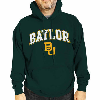 Picture of Campus Colors Adult Arch & Logo Soft Style Gameday Hooded Sweatshirt (Baylor Bears - Team Color, Small)