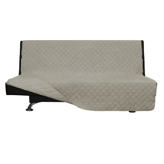 Picture of Easy-Going Futon Sofa Slipcover Reversible Sofa Cover Armless Futon Cover Furniture Protector Couch Cover Water Resistant Pets, Kids, Children, Dog, Cat (Futon, Beige/Beige)