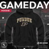 Picture of Campus Colors Adult Arch & Logo Soft Style Gameday Hooded Sweatshirt (Purdue Boilermakers - Black, XX-Large)