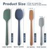 Picture of ChefAide 4 Pieces Silicone Spatula Set, Food Grade Rubber Spatula, Upgrade Strong Handle with Ergonomic Grip, Heat Resistant for Nonstick Cookware, Cooking