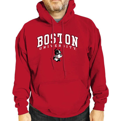 Picture of Campus Colors Adult Arch & Logo Soft Style Gameday Hooded Sweatshirt (Boston Terriers - Red, X-Large)