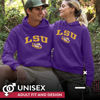 Picture of Campus Colors Adult Arch & Logo Soft Style Gameday Hooded Sweatshirt (LSU Tigers - Purple, Large)