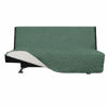 Picture of Easy-Going Futon Sofa Slipcover Reversible Sofa Cover Armless Futon Cover Furniture Protector Couch Cover Water Resistant Pets, Kids, Children, Dog, Cat (Futon, Cyan/Ivory)