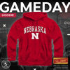 Picture of Campus Colors Adult Arch& Logo Soft Style Gameday Hooded Sweatshirt (Nebraska Cornhuskers - Red, Large)