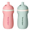 Picture of Tommee Tippee Insulated Sporty Spout Bottle, No Spill Toddler Water Bottle For 12 months +, Two-Piece Valve Helps Stop Spills, Pink and Mint, 9oz, 2 count