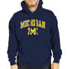 Picture of Campus Colors Michigan Wolverine Midsize Logo Hooded Sweatshirt, Medium