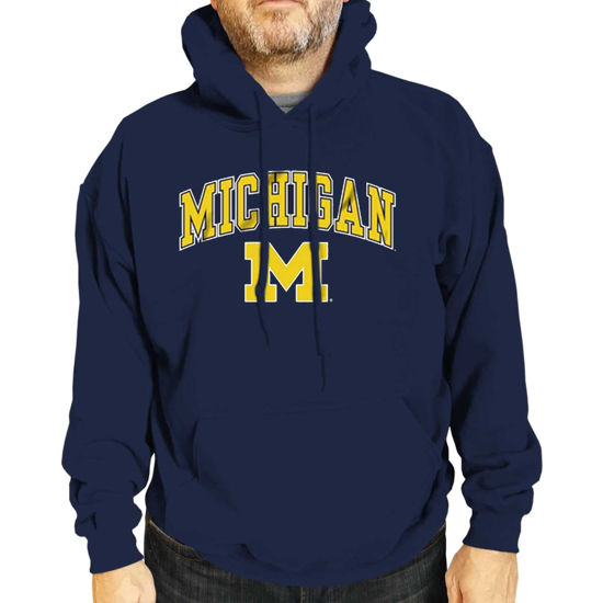 Picture of Campus Colors Michigan Wolverine Midsize Logo Hooded Sweatshirt, Medium