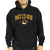 Picture of Campus Colors Adult Arch & Logo Soft Style Gameday Hooded Sweatshirt (Missouri Tigers - Black, Small)