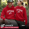 Picture of Campus Colors Adult Arch & Logo Soft Style Gameday Hooded Sweatshirt (Utah Utes - Red, Large)
